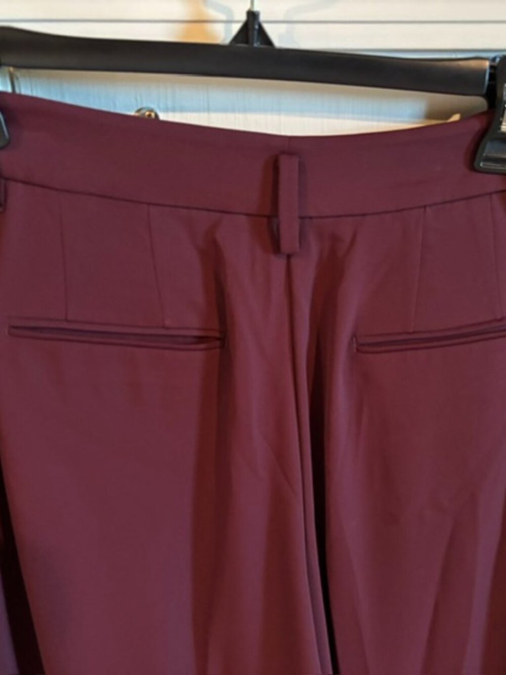Ann Taylor Poised Plum Pleated Wide Leg Pant in Bi-Stretch Size 8 Petite - Picture 7 of 8
